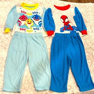 Pajamas 2T baby shark and Spider-Man
